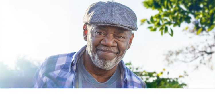 African American man depicting the most common mutation of hereditary ATTR-CM (hATTR) which in the US (V122I) is found almost exclusively in AA