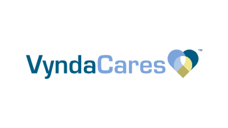 Vyndacares logo, a program that provides helpful information about ATTR-CM and VYNDAMAX (tafamidis). See safety info.
