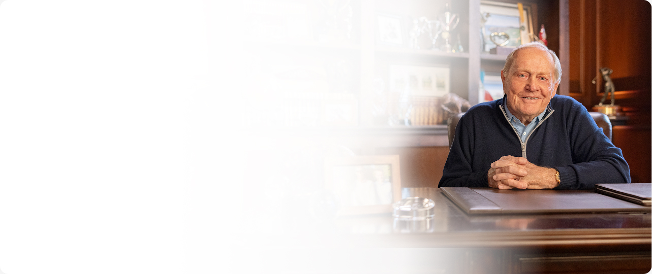 Jack Nicklaus seated indoors sharing his experience living with ATTR CM